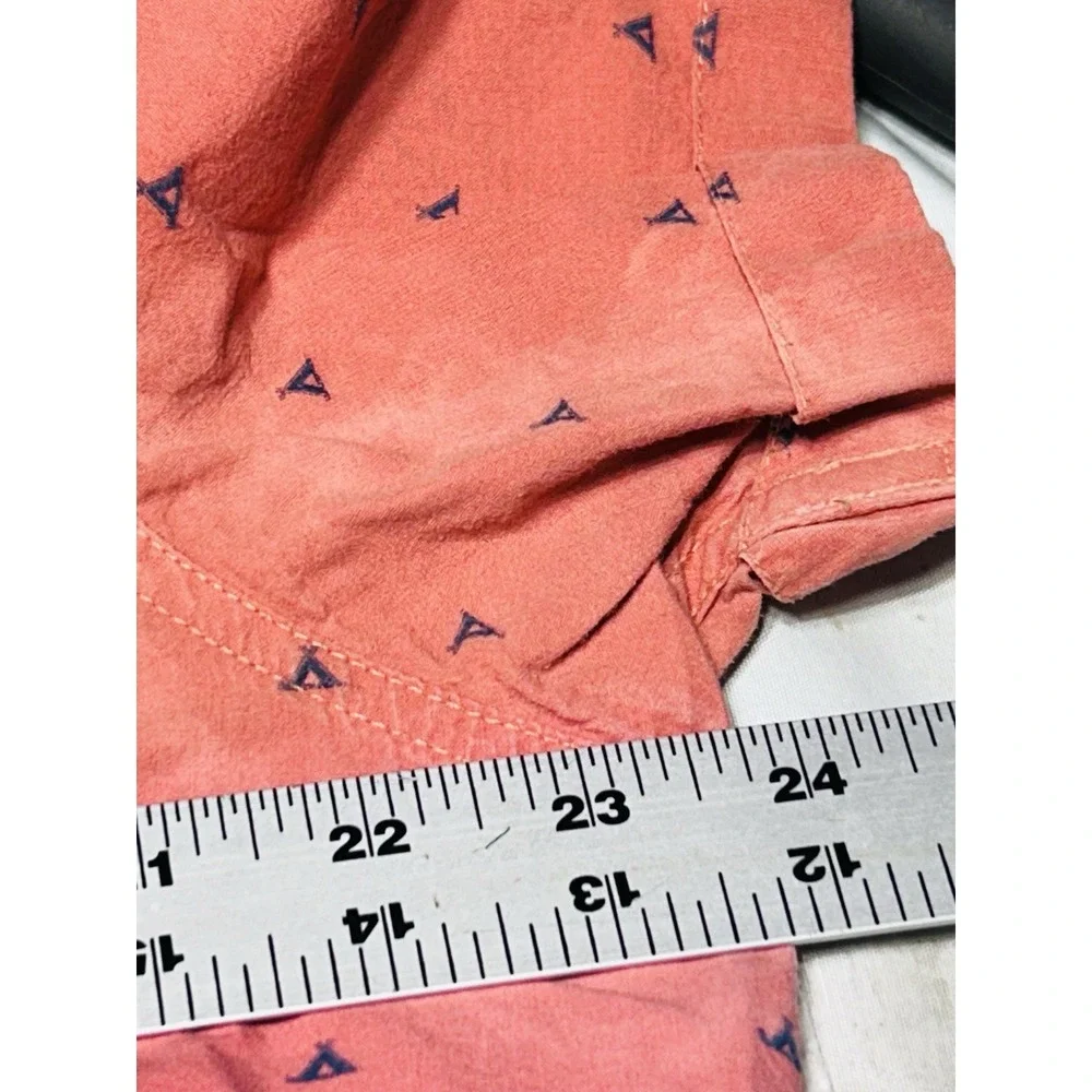 THE NORTH FACE Bayhail Jacquard Button Up Mens XL Teepee Clay Red EUC